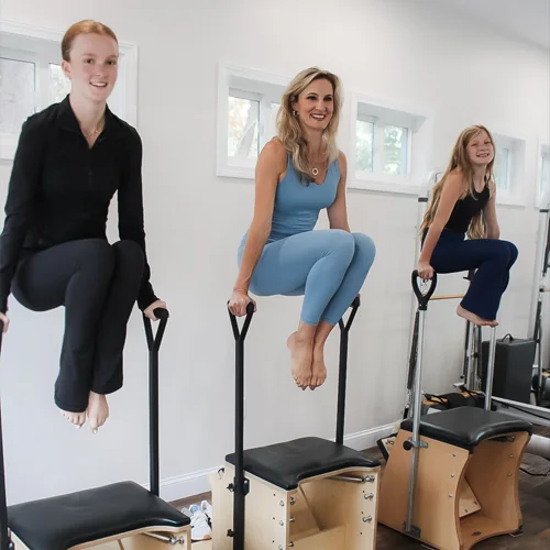 Pilates Burlington MA Nicole Burns With Clients In List